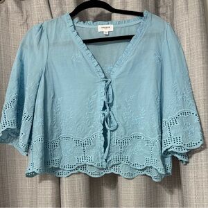 Andree by Unit Sky Blue Floral Blouse